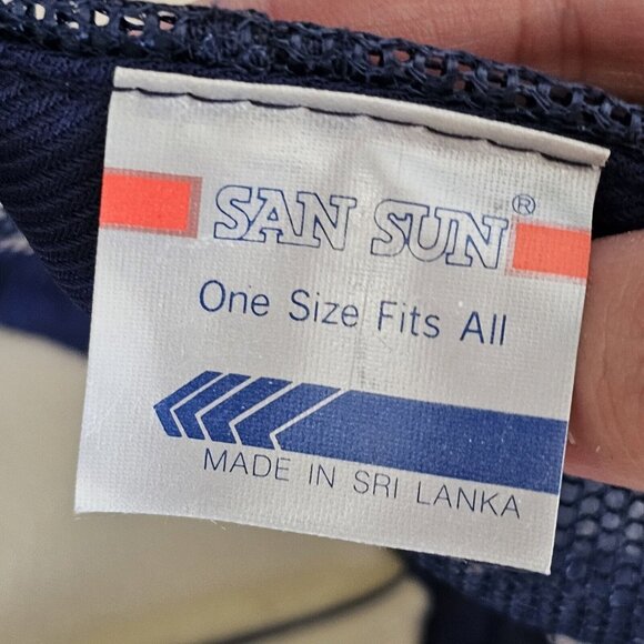 Vintage West Virginia Rope Hat Navy Blue Snapback Mesh Trucker Cap - Picture 9 of 10